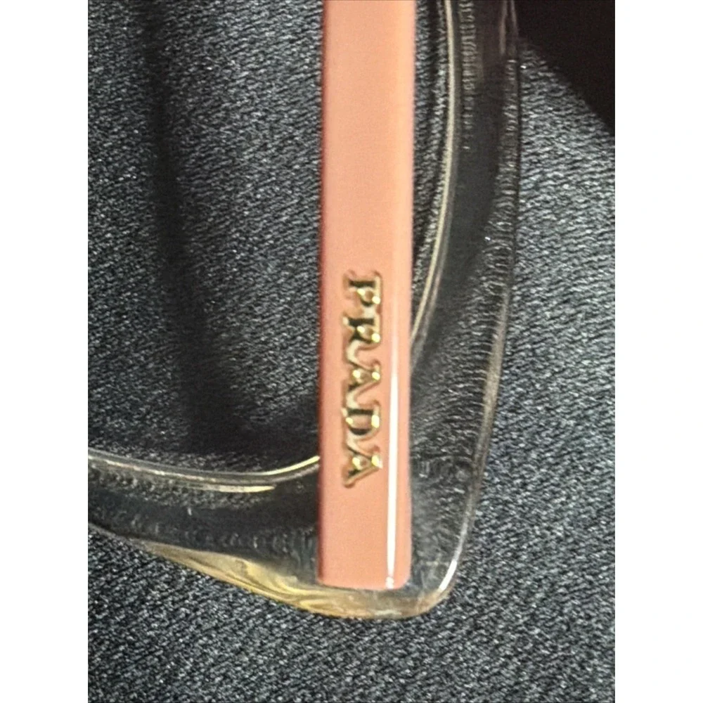Prada VPR 07V Clear Pink Nude Cat Eye Eyeglasses Frames 51[]20-145 W/ Case